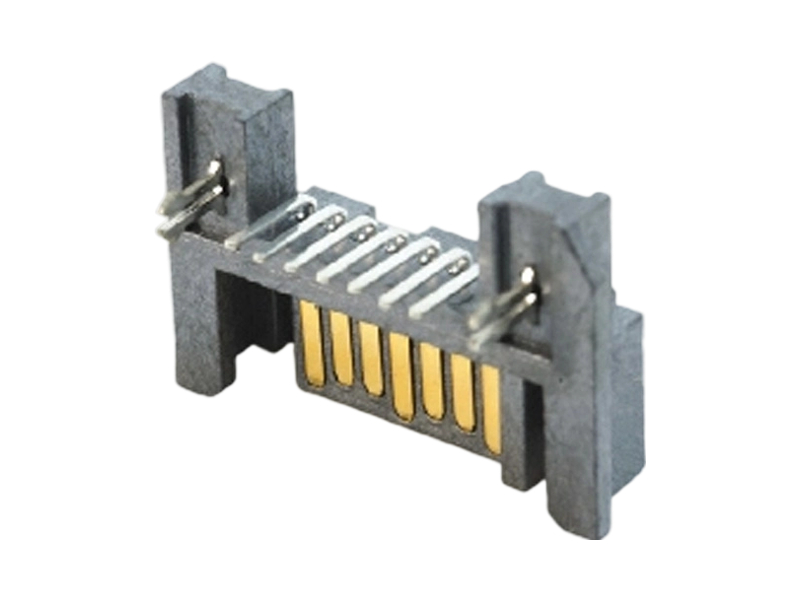 SATA 7P male seat three sided DIP type